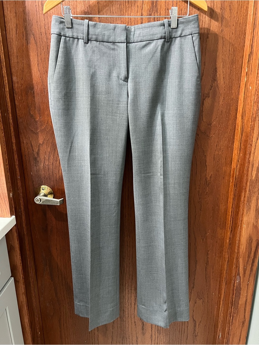 J. Crew Women's Lightweight 4-Season Wool Dress Pants in Light Gray